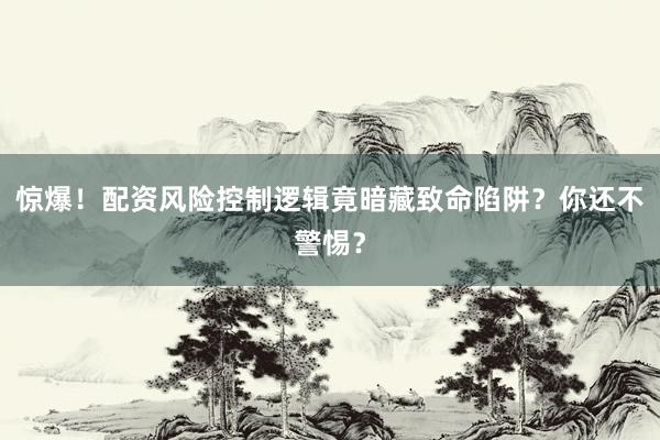 惊爆！配资风险控制逻辑竟暗藏致命陷阱？你还不警惕？